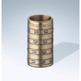 2061.82. - Roller cage with circlip groove, Brass