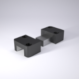 3131.40. - Rectangular Guide, Steel with solid lubricant